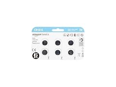 (6 Pack) Amazon Basics CR1616 Lithium Coin Batteries