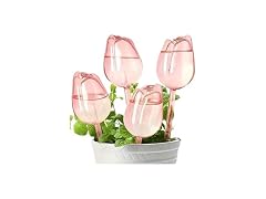Generic GAR-34 4pcs Tulip Watering Globes, Pink