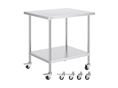 VEVOR Stainless Steel Work Table 30 x 18 x 38 Inch