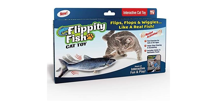 Ontel Flippity Fish Interactive Cat Toy
