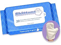 Shittens Disposable Mitten-shaped Wet Wipes