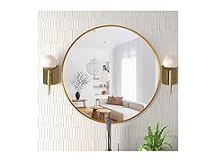 Trvone Gold Round Mirror 24inch