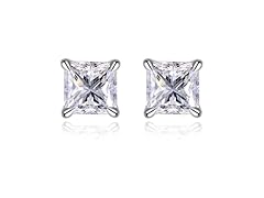 Sterling Silver Moissanite Stud Earrings