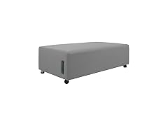 FDP Pro Rectangle Mobile Ottoman, Gray