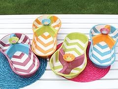 Flip Flop Divided Server 16"W Set Of 4