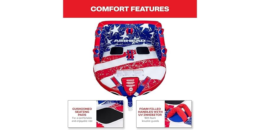 Airhead 1-2 Rider Inflatable Towable Tube