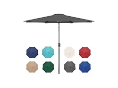 HealSmart 9ft Patio Umbrella Grey