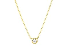 PAJURE 14k Gold Diamond Pendant Necklace