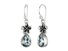 Dangle Earrings With Blue Topaz