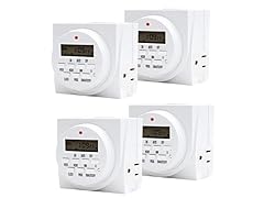 Dual Outlet Digital Program Timer, 4Pk