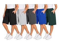 5Pk Womens Loose Fit Lounge Shorts