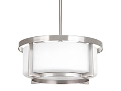 2-Light Semi-Flush, Brushed Nickel