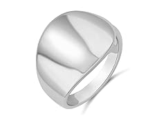 Sterling Silver Polished Signet Ring  (9)