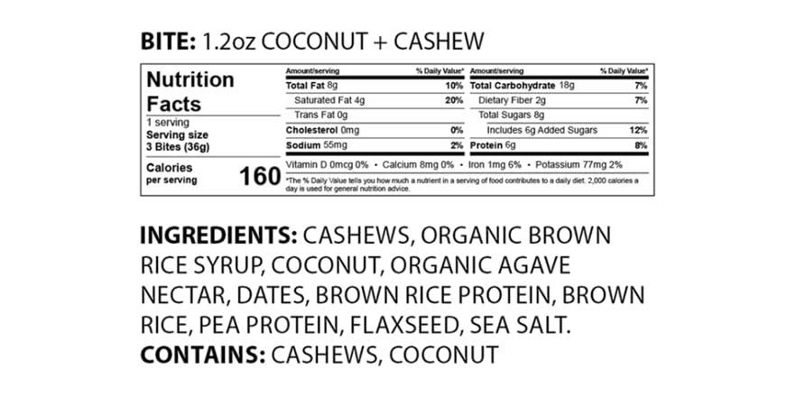 The Gluten Free Bites - Coconut Cashew