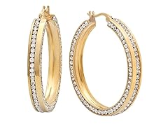 35mm CZ Hoop Earrings