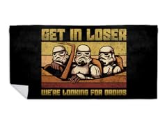 "Looking For Droids" Beach Towel