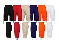 2PK Men's Asst Classic Cargo Shorts