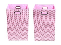 2-Pc Tall Bin Bundle - Rose Chevron