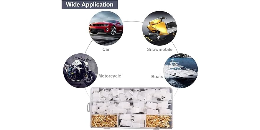 Kit 480PCS Connecteurs Électriques 2.8mm Automobile - 2 3 4 6 Broches Pour Moto Voiture Bateau