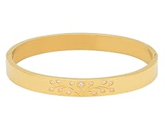 Ladies 18K Gold Plated Stainless Steel Sim Diamond Tree of Life Bracelet- Pick Style