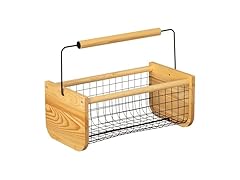 Gardenised Vintage Harvest Basket Pine Wood 