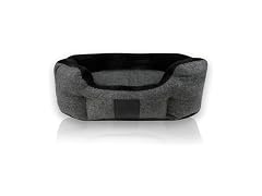 Pet Passion Mello-The Ultra Luxe Bolster Dog Bed- Charcoal