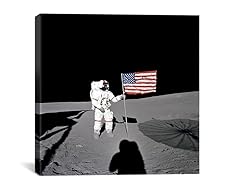 Man On The Moon with Flag