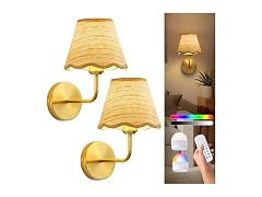 PENACINY Battery Operated Rattan Wall