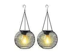 KagoLing Solar Lantern 2Pk, Black