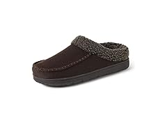 Dearfoams Mens Memory Foam Twill Clogs