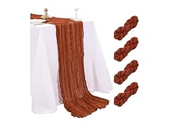 SoarDream 4 Packs 36"x120" Cheesecloth Table Runner
