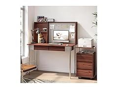Computer Desk with Hutch & DIY Pegboard