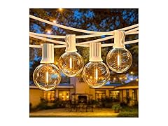 50FT LED G40 Globe String Lights White, Shatterproof
