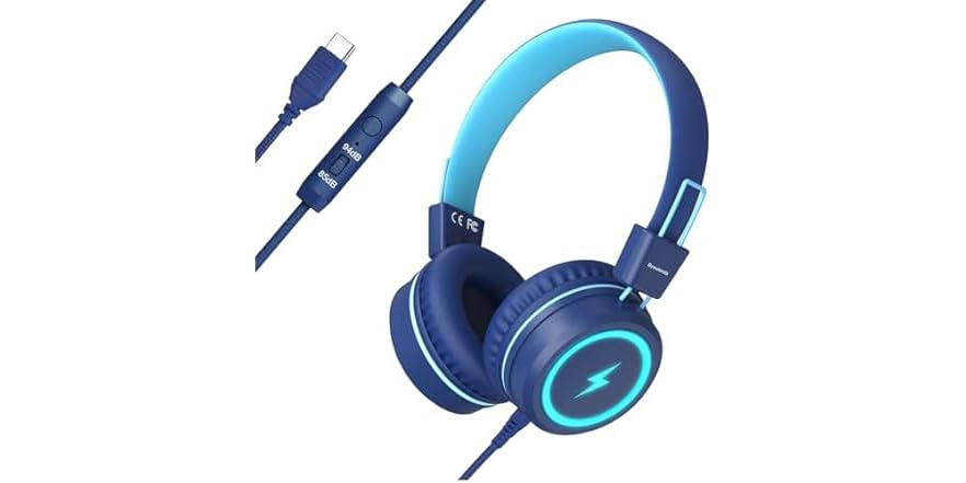 Bywulanda Kids Headphones with LED Lights