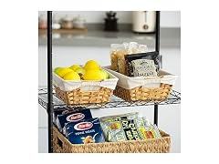 Suptinwear Washable Plastic Woven Basket, Natural