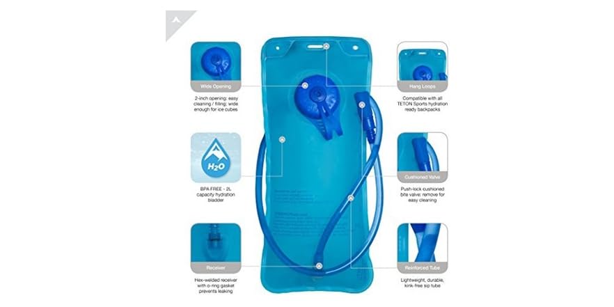 Pacote de hidratação Teton Sports Trailrunner 2; mochila vermelha Stark