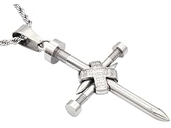 Stainless Steel Nail Cross Necklace