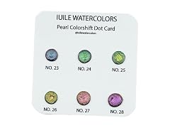 IUILE Handmade Watercolor Pearl Dot Card