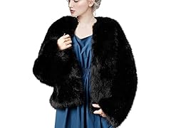 Womens Faux Fur Long Sleeve Winter Coat