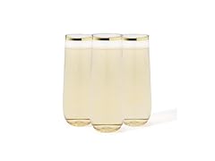 TOSSWARE POP Gold Rim 9oz Flute Set of 48