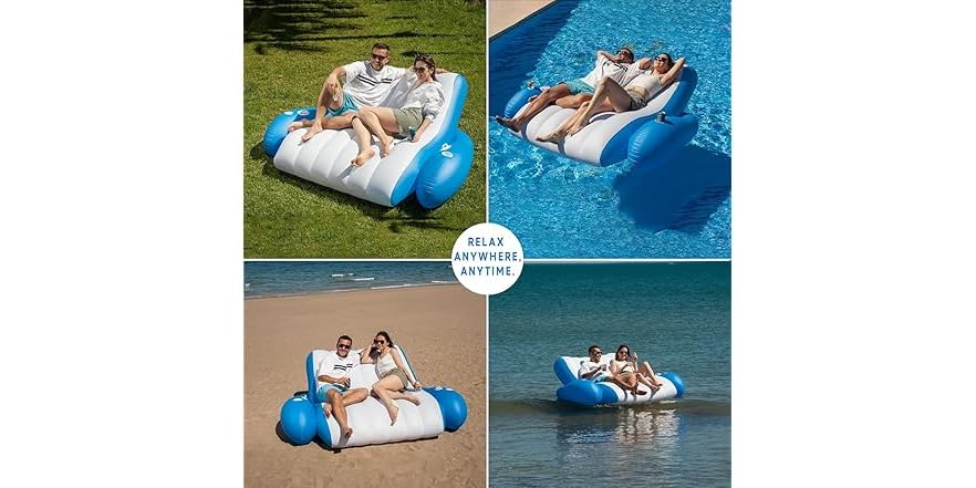 Tech Inflatables Zone Tech Inflatable Pool Floats Adults, Recliner Float