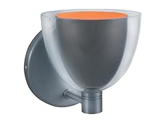 1-Light Gun Metal/Orange Clear Wall Sconce