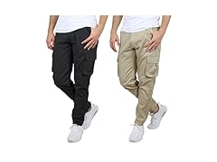 Men's Flex Cotton Stretch Cargo Pants 2P