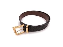 Michael Kors Women Monogram Gold Buckle Small Belt