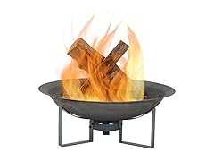Modern 23" Cast Iron Fire Pit Bowl with Stand