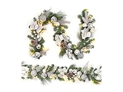 GarveeHome 6FT Lighted Christmas Garland