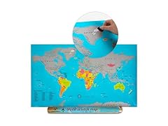 OMNIPRO Extra Large Scratch Off World Map Poster