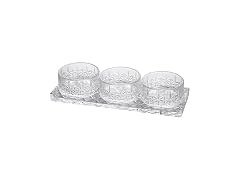 Lorren Home Trends Crystal Glass Serving Set 