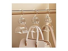 MOPMS 3 Pieces Clear Purse Hanger Closet