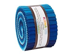 Kona Cotton Solids Waterfall Half Roll 24 2.5" Strips